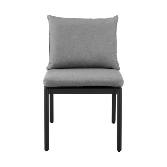 Cayman - Outdoor Patio Dining Chairs With Cushions (Set of 2) - Gray - Premium Chair Sets from Armen Living - Just $1140! Shop now at brett interiors