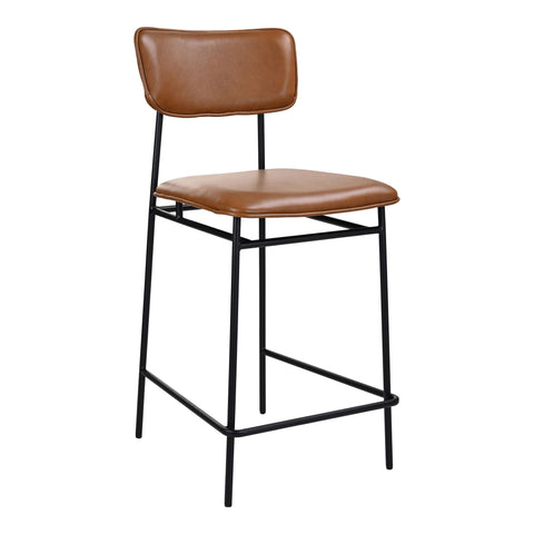 Sailor - Counter Stool - Dark Brown - Leather - Premium Counter Height (24"-27") from Moe's Home Collection - Just $1072.50! Shop now at brett interiors