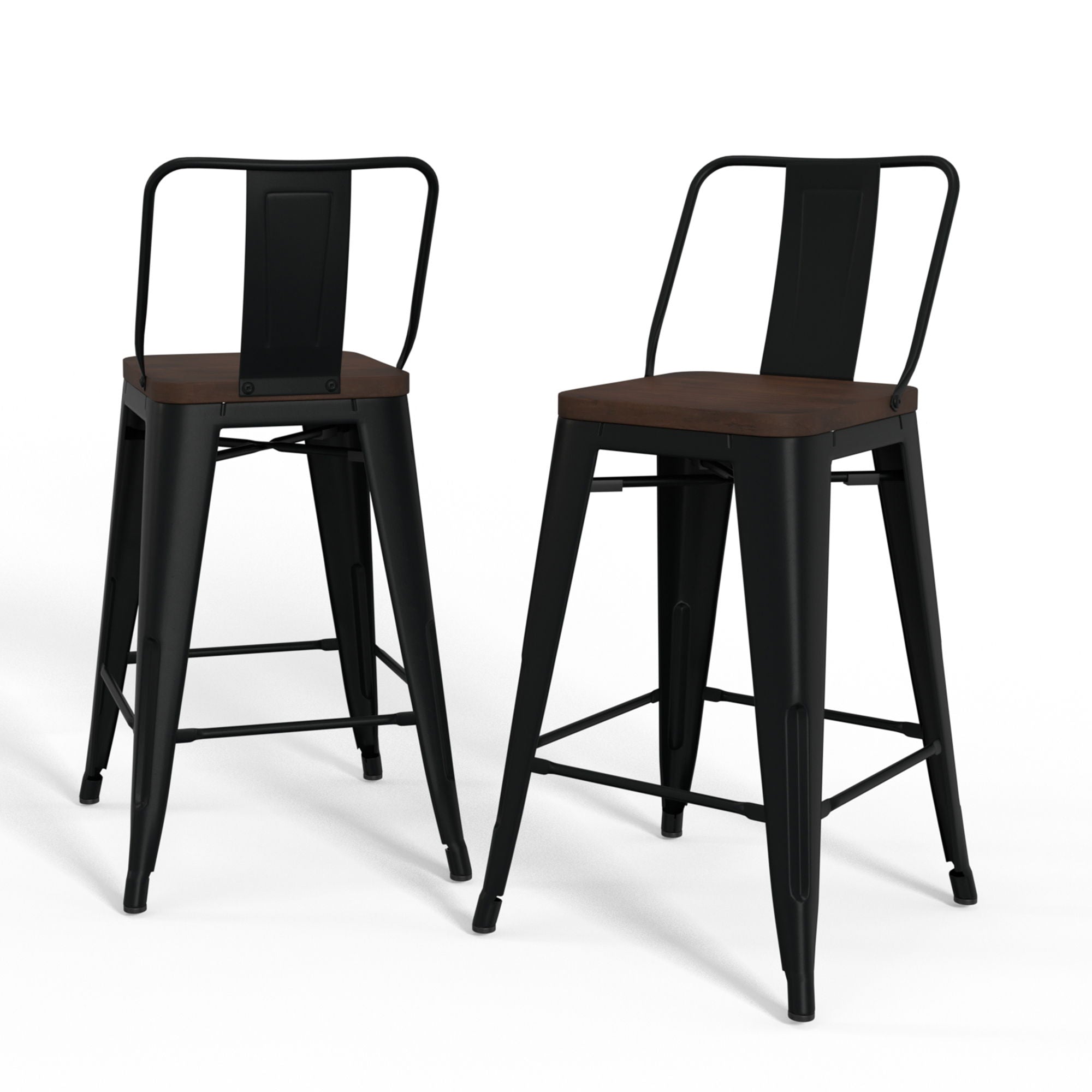 Rayne - 24" Metal / Wood Counter Height Stool - Premium Stool Sets from Simpli Home - Just $182! Shop now at brett interiors