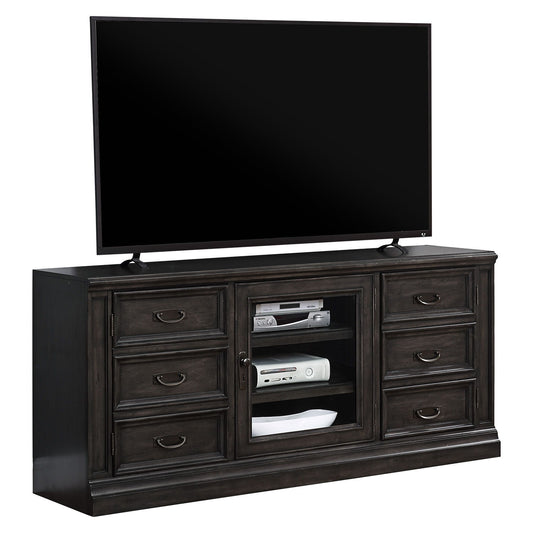 Washington Heights - TV Console - Washed Charcoal - Premium TV Stands from Parker House - Just $1100! Shop now at brett interiors