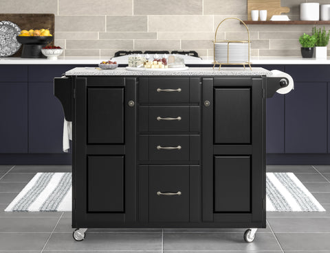 Create-A-Cart - Kitchen Cart - Pepper Granite Top - Premium Islands & Carts from Homestyles - Just $1372.48! Shop now at brett interiors