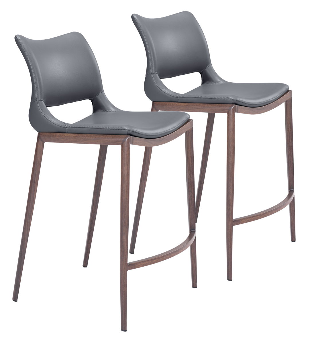 Ace - Counter Chair (Set of 2) - Walnut Legs - Premium Chair Sets from Zuo Modern - Just $1500! Shop now at brett interiors