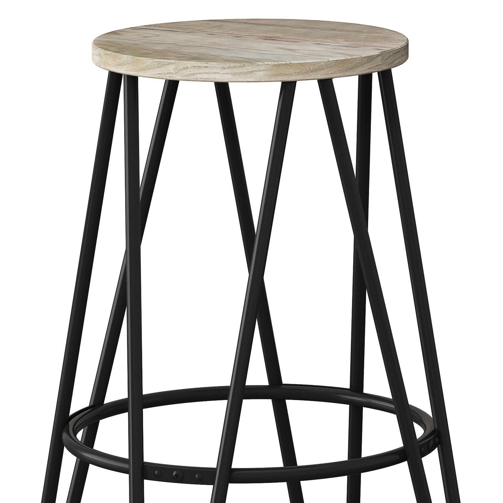 Simeon - 26" Metal Counter Height Stool with Wood Seat (Set of 2) - Premium Stool Sets from Simpli Home - Just $147! Shop now at brett interiors