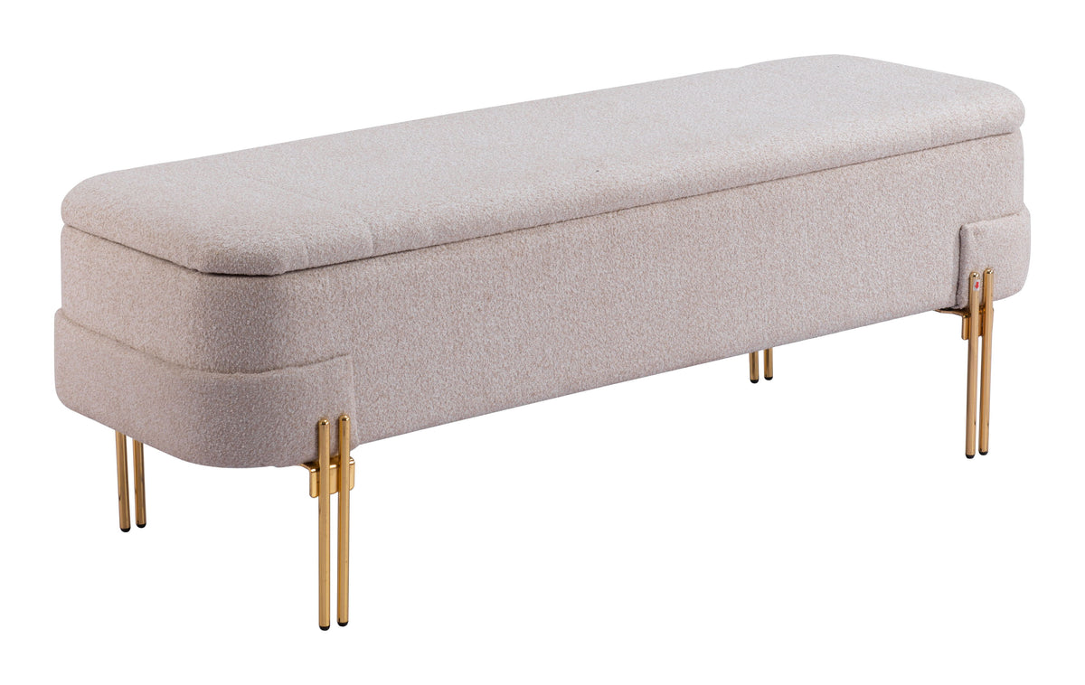 Lebreton - Storage Bench - Oatmeal Beige - Premium Storage Benches from Zuo Modern - Just $825! Shop now at brett interiors