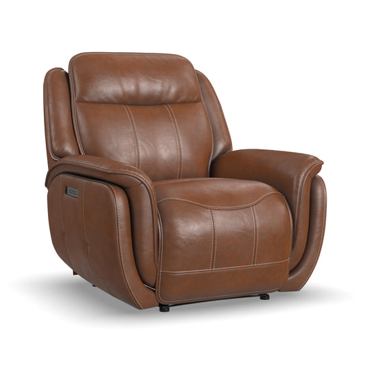 Swift - Power Recliner with Power Headrest & Lumbar - Dark Brown - Premium Reclining Chairs from Flexsteel - Just $1812.50! Shop now at brett interiors