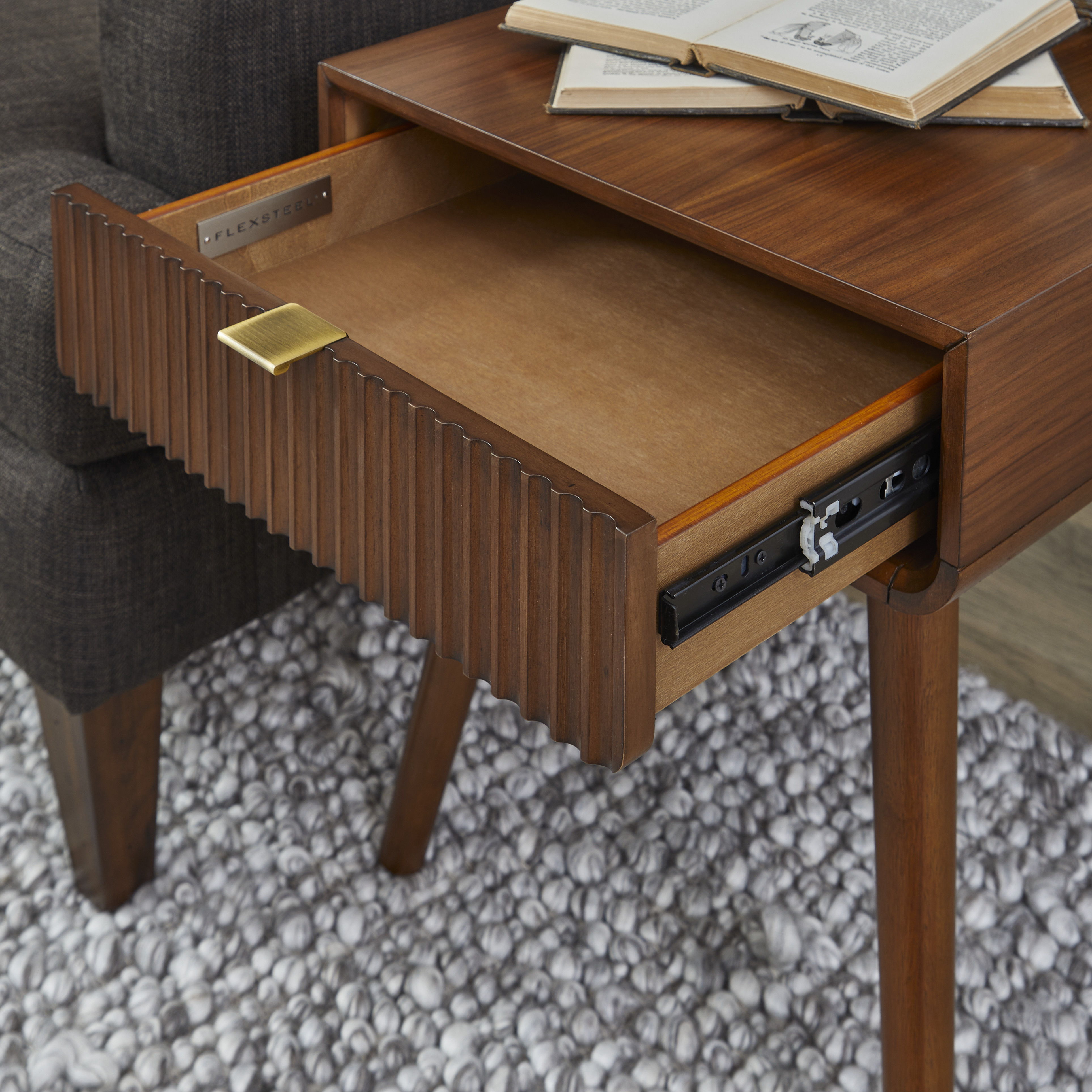 Ludwig - Occasional End Table - Dark Brown - Premium End Tables from Flexsteel - Just $325! Shop now at brett interiors