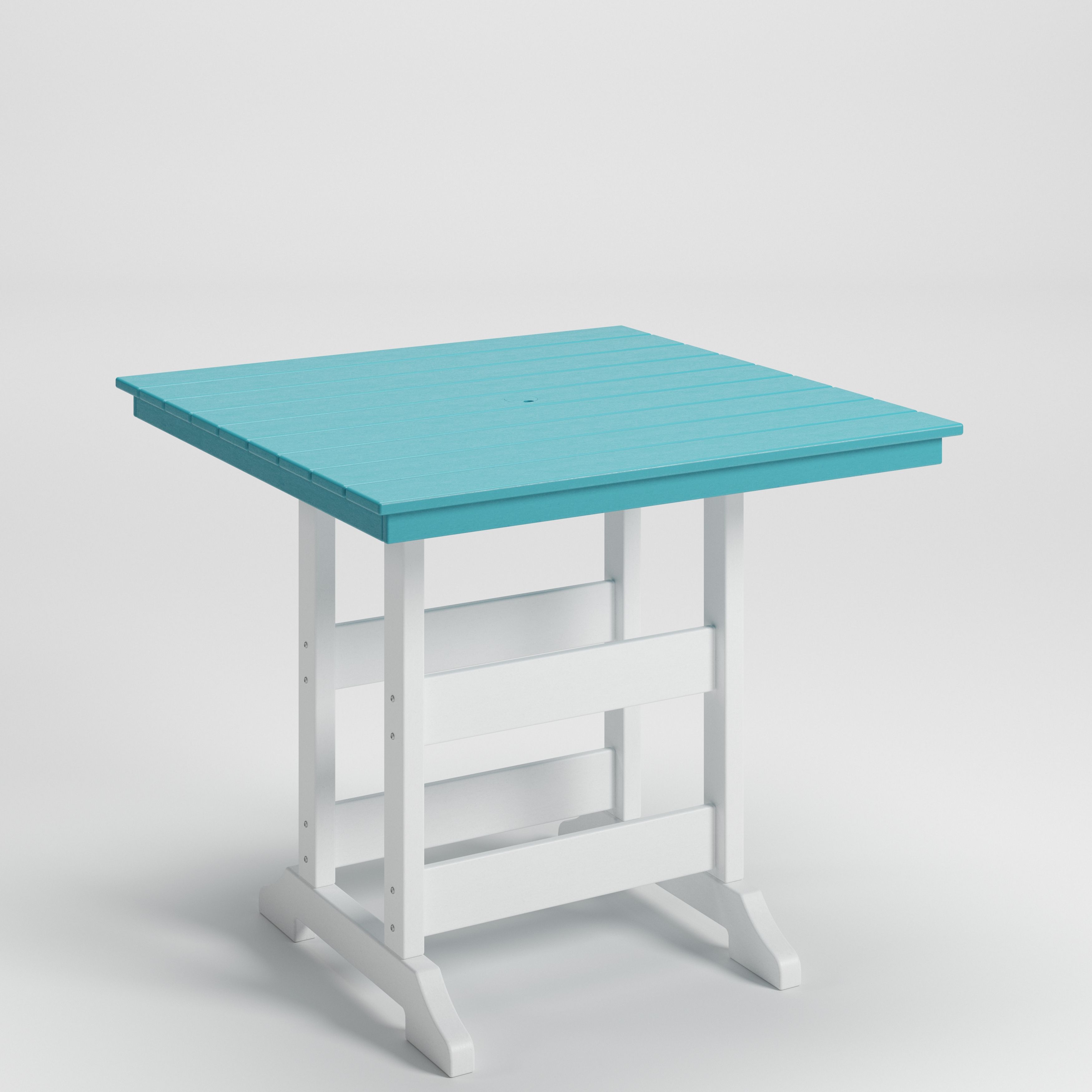 Eisely - Turquoise / White - Square Counter Tbl W/Umb Opt - Premium Dining Tables from Signature Design by Ashley® - Just $1010.63! Shop now at brett interiors