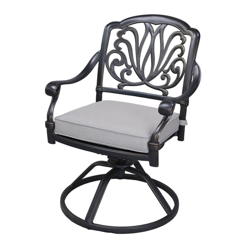 Patio Outdoor Aluminum Dining Swivel Rocker Chairs With Cushion (Set of 2) - Premium Chair Sets from Gather Craft - Just $763! Shop now at brett interiors