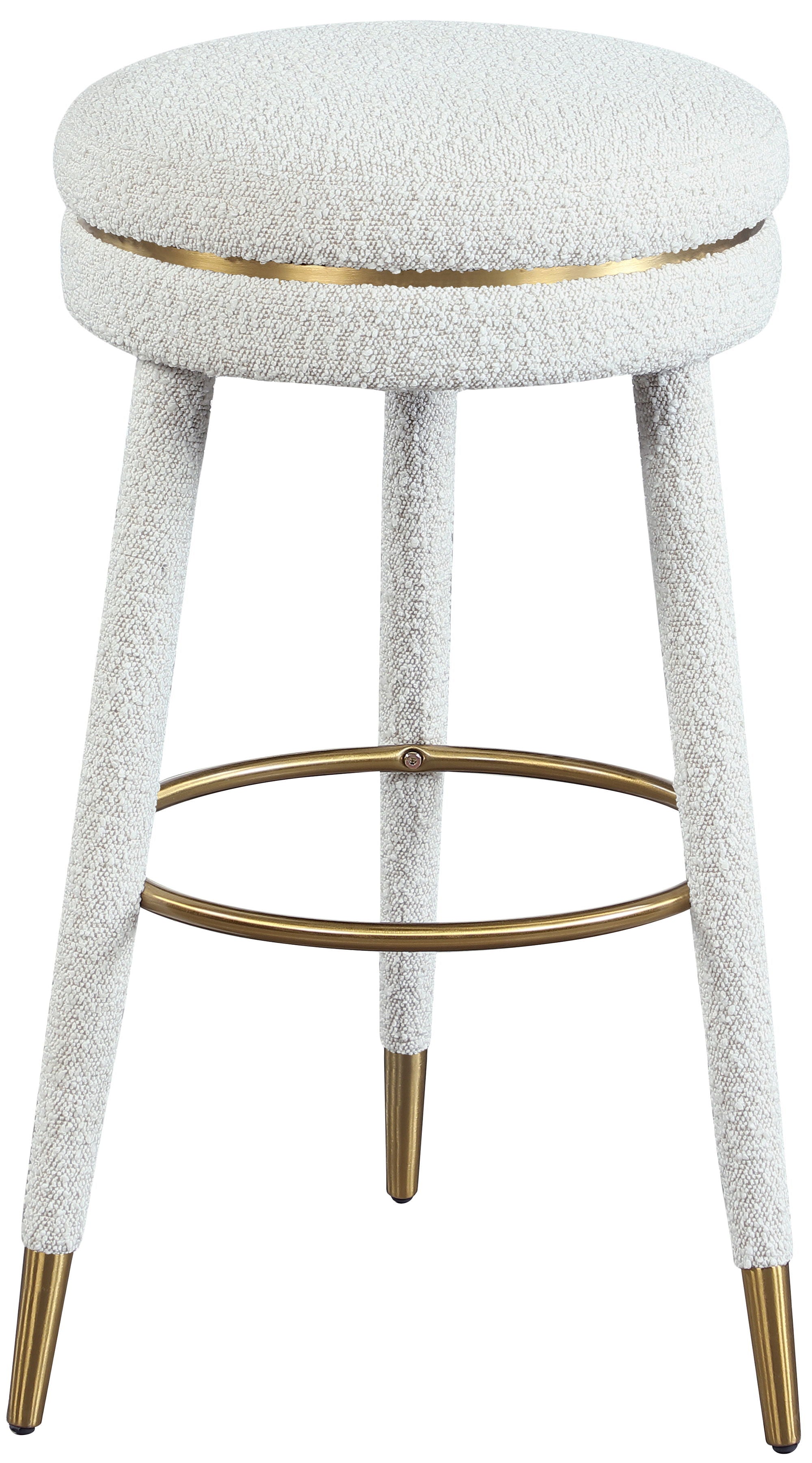 Coral - Bar Stool - Cream - Premium Bar Height (28"-30") from Meridian Furniture - Just $375! Shop now at brett interiors