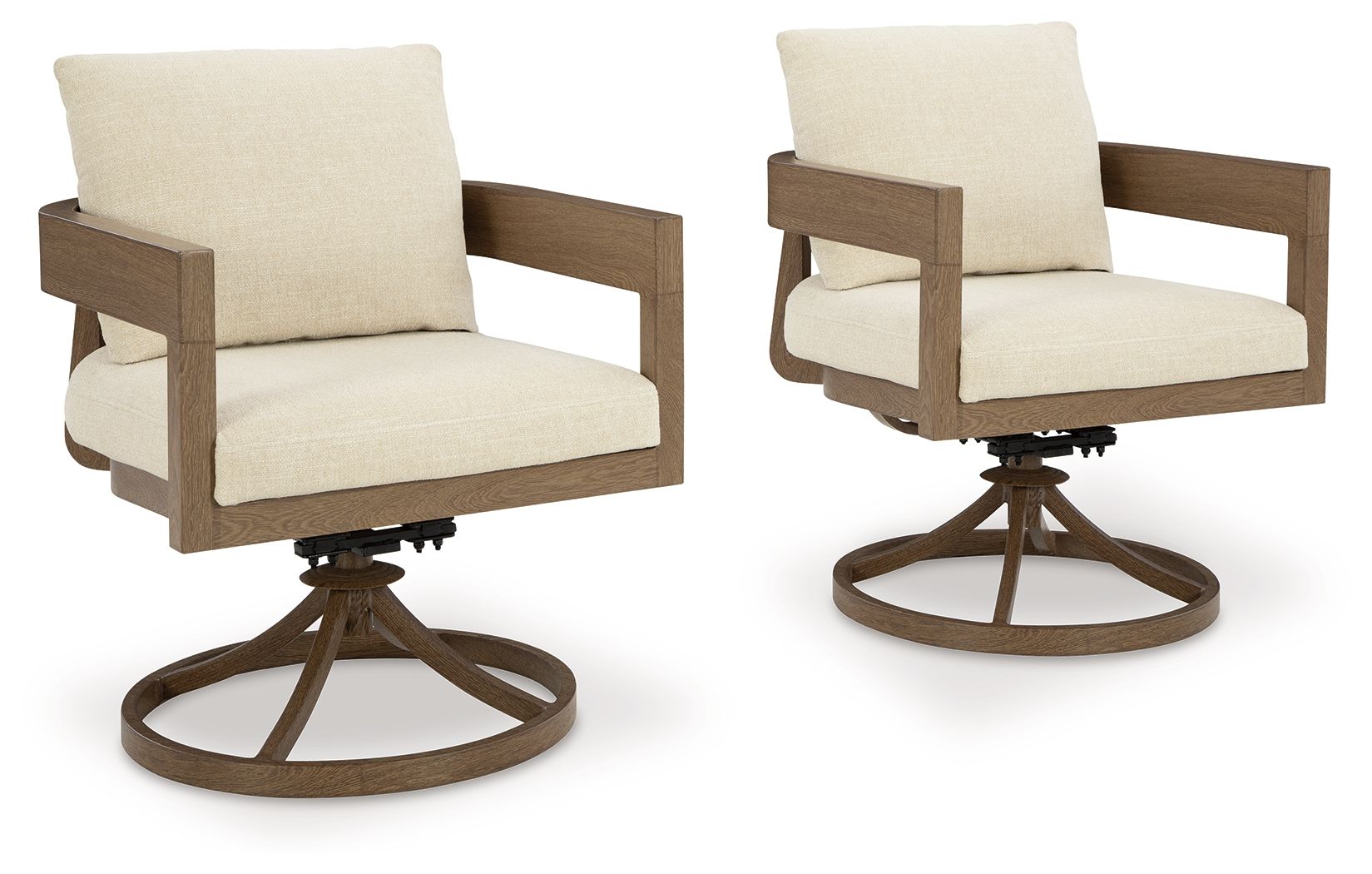 Serene Bay - Dark Brown / White - Swivel Chair With Cushion (Set of 2) - Premium Chair Sets from Signature Design by Ashley® - Just $1562.15! Shop now at brett interiors