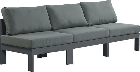 Nizuc - Outdoor Patio Modular Sofa - Grey - Premium Sofas from Meridian Furniture - Just $2587.50! Shop now at brett interiors