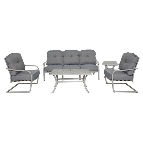 Durable Outdoor 5 Piece Aluminum Deep Seating Set - Basalt - Premium 5 Piece Outdoor Sets from Gather Craft - Just $3492! Shop now at brett interiors