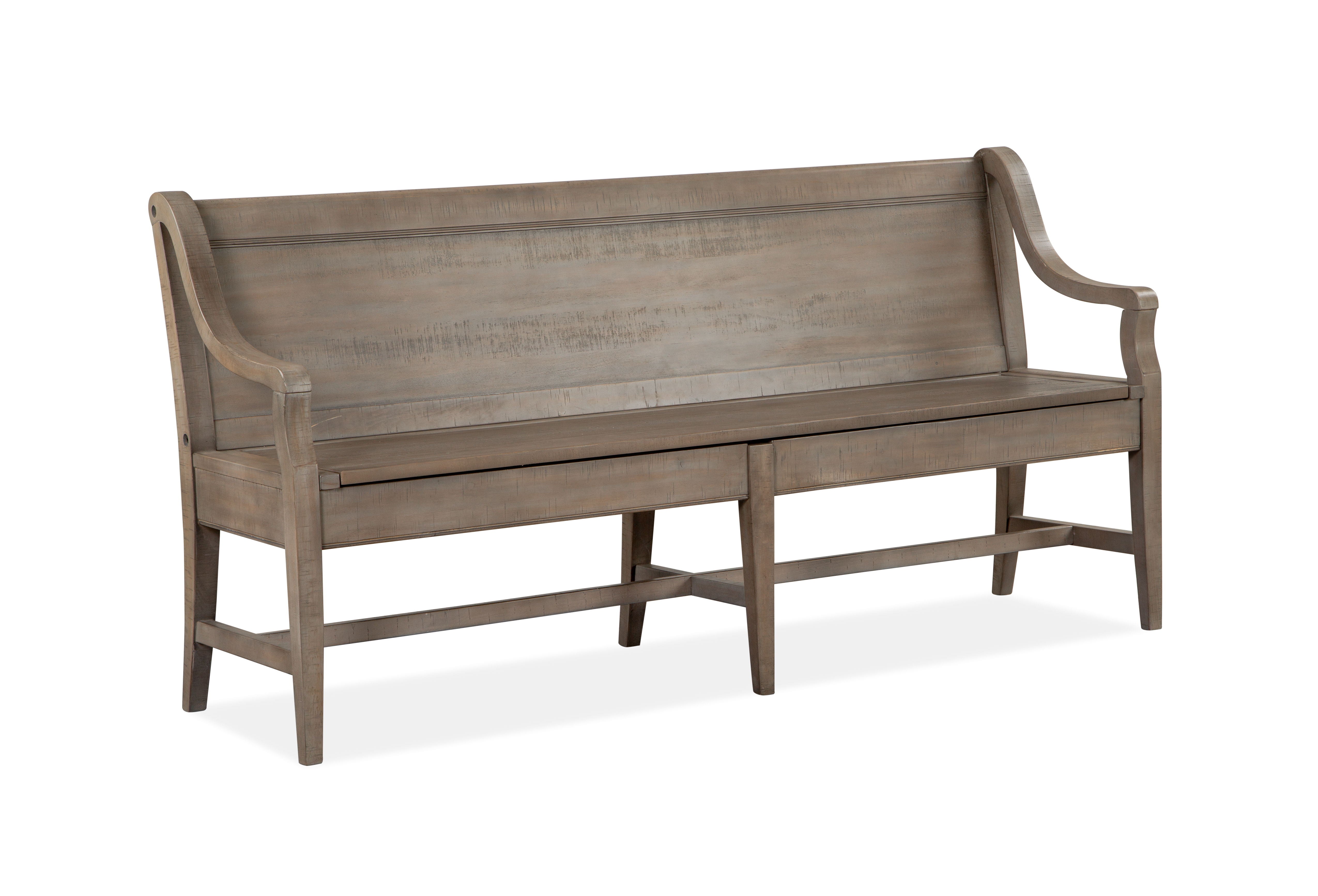 Paxton Place - Bench With Back - Dovetail Grey - Premium Dining Benches from Magnussen Furniture - Just $922.50! Shop now at brett interiors