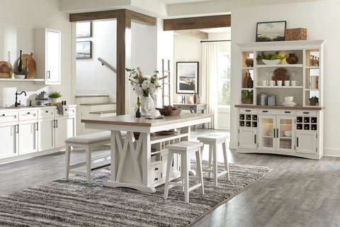 Americana Modern Dining - Island Counter Height Table - Cotton - Premium Counter Tables from Parker House - Just $1572.50! Shop now at brett interiors