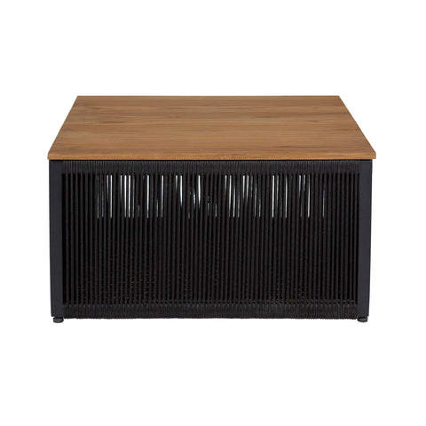 Artesia - Outdoor Patio Coffee Table - Teak / Black - Premium Coffee Tables from Armen Living - Just $872.50! Shop now at brett interiors