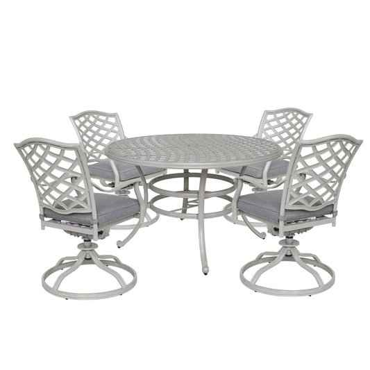 Modern Outdoor 7 Piece Aluminum Dining Set - Basalt - Premium 7 Piece Outdoor Sets from Gather Craft - Just $2317! Shop now at brett interiors