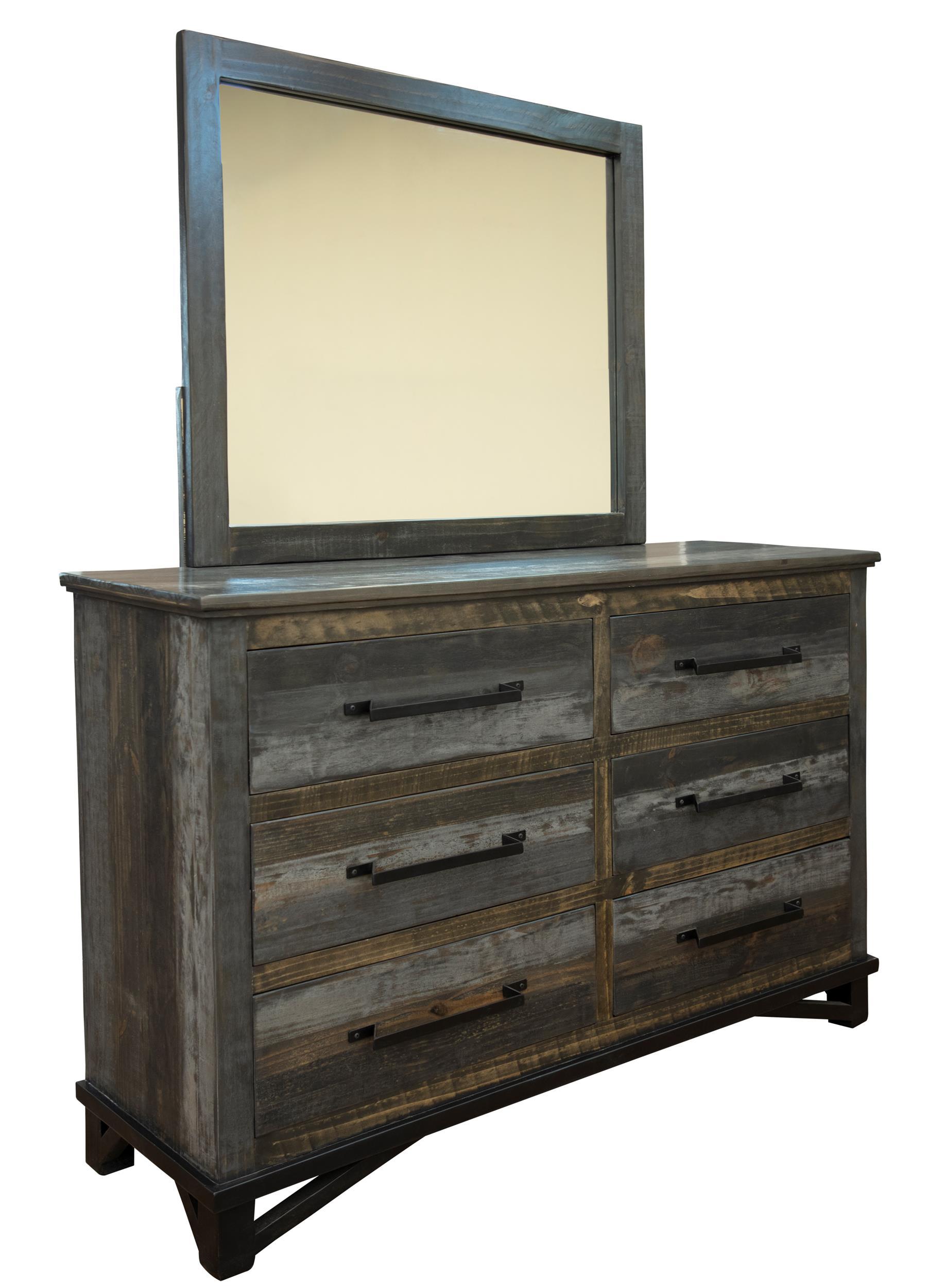 Loft Brown - 6 Drawer Dresser - Two Tone Gray / Brown - Premium Dressers from International Furniture Direct - Just $1122.50! Shop now at brett interiors