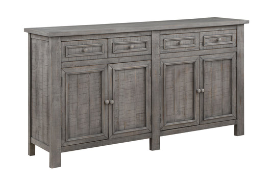 Keystone - Four Door Credenza - Gray - Premium Credenzas from Coast2Coast Home - Just $4785! Shop now at brett interiors