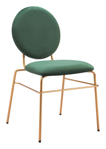 Odessa - Dining Chair (Set of 2) - Green / Gold - Premium Chair Sets from Zuo Modern - Just $1350! Shop now at brett interiors