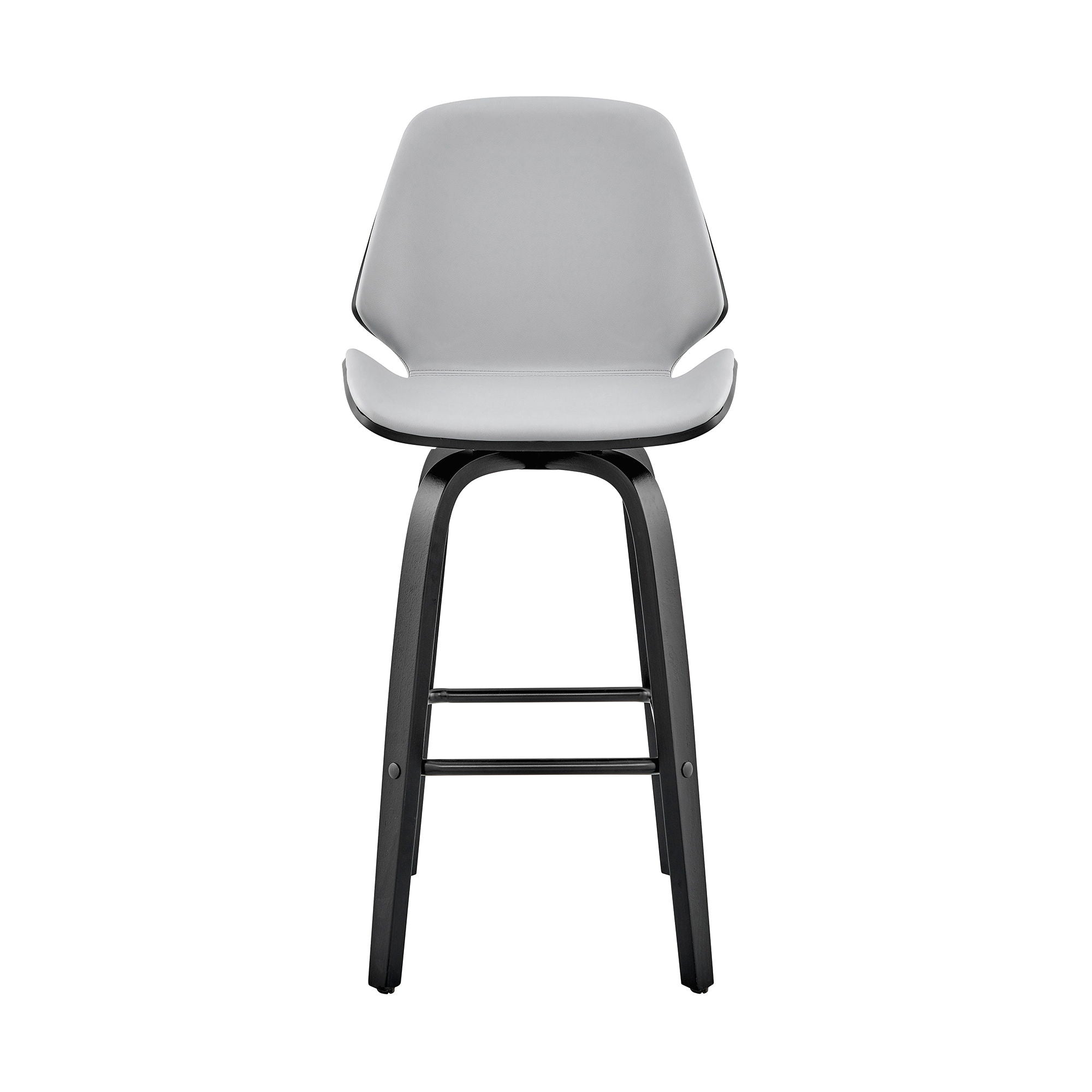 Arabela - 26" Swivel Bar Stool - Gray / Black - Premium Counter Height (24"-27") from Armen Living - Just $222.50! Shop now at brett interiors