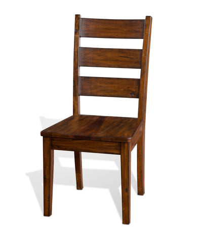 Tuscany - 40" Ladderback Chair With Wood Seat - Dark Brown - Premium Side Chairs from Sunny Designs - Just $217! Shop now at brett interiors