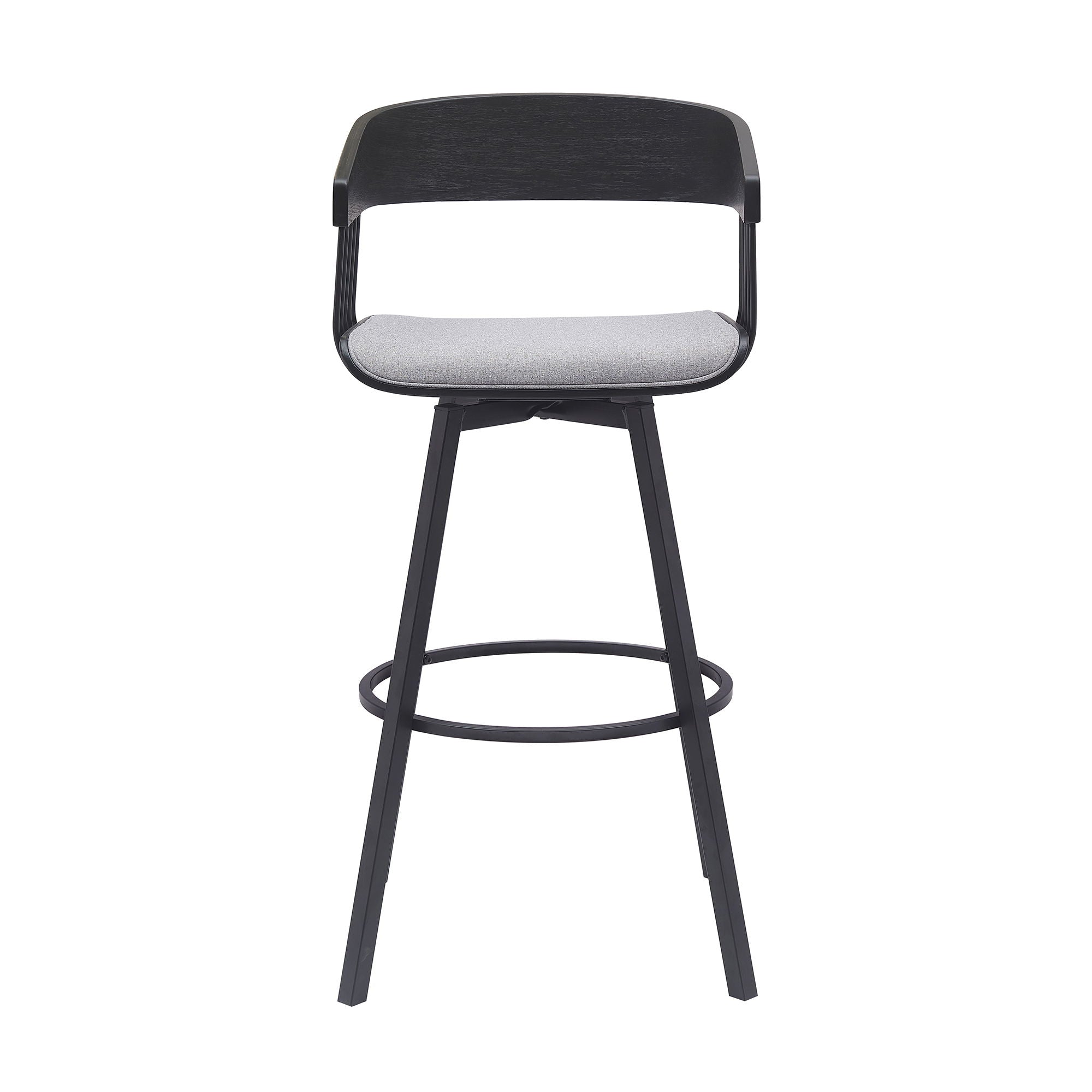 Athena - Swivel Black Metal Stool - Premium Counter Height (24"-27") from Armen Living - Just $280! Shop now at brett interiors