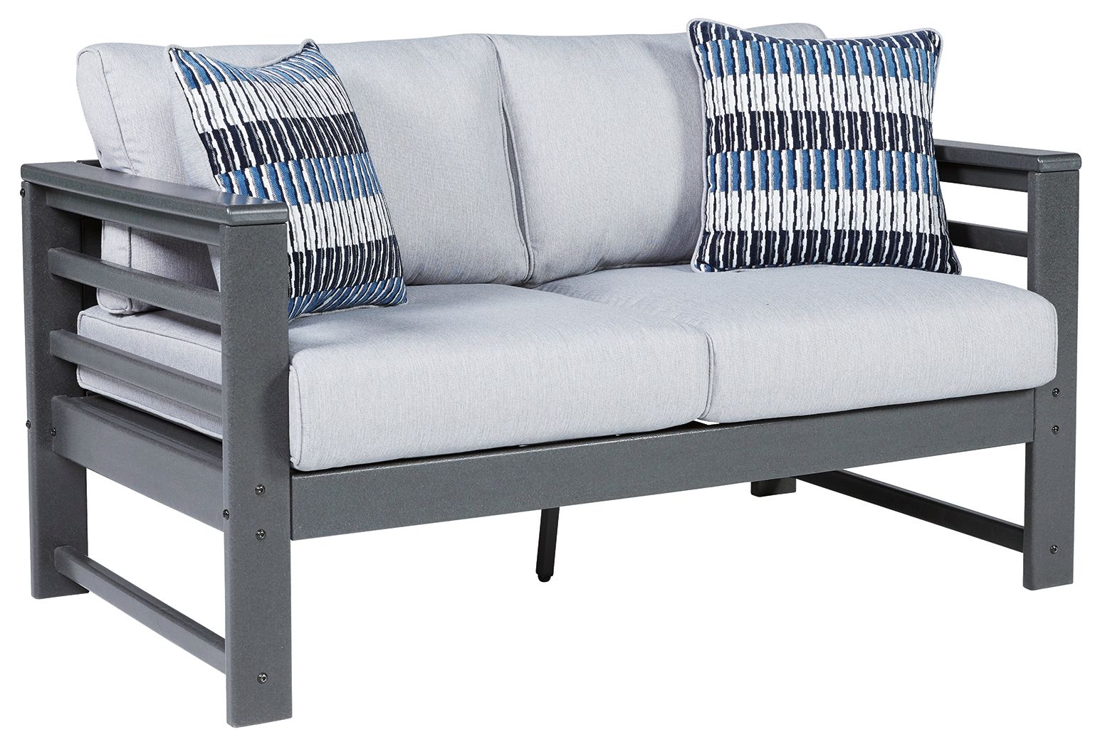 Amora - Charcoal Gray - Loveseat W/Cushion - Premium Loveseats from Signature Design by Ashley® - Just $856.25! Shop now at brett interiors