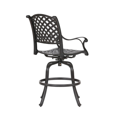 Patio Outdoor Aluminum Bar Stool With Cushion (Set of 2) - Premium Chair Sets from Gather Craft - Just $1080! Shop now at brett interiors