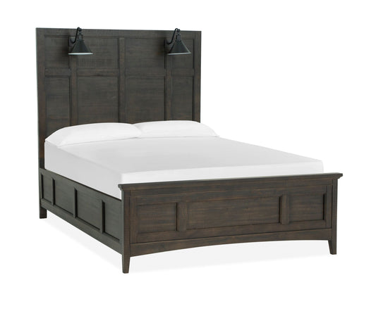 Westley Falls - Complete Lamp Panel Bed With Regular Rails - Premium Panel Beds from Magnussen Furniture - Just $1527! Shop now at brett interiors