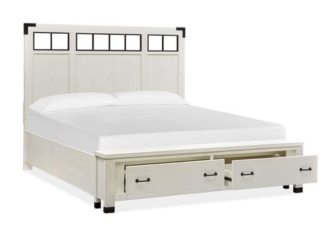 Harper Springs - Complete Panel Storage Bed With Metal Headboard - Premium Storage Beds from Magnussen Furniture - Just $1827! Shop now at brett interiors