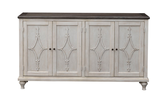 St. Claire - Four Door Credenza - Cream - Premium Credenzas from Coast2Coast Home - Just $4125! Shop now at brett interiors