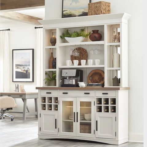 Americana Modern Dining - Buffet and Display Hutch - Cotton - Premium Hutches & Buffets from Parker House - Just $2247.50! Shop now at brett interiors