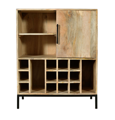 Terrance - One Door Wine Cabinet - Winston Natural - Premium Wine Cabinets from Coast2Coast Home - Just $2475! Shop now at brett interiors