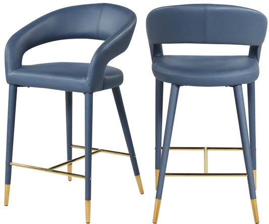 Destiny - Stool - Navy - Premium Adjustable Height from Meridian Furniture - Just $525! Shop now at brett interiors