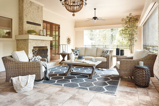 Beachcroft - Beige - 6 Pc. - Lounge Set - Premium 6 Piece Outdoor Sets from Signature Design by Ashley® - Just $5779.38! Shop now at brett interiors