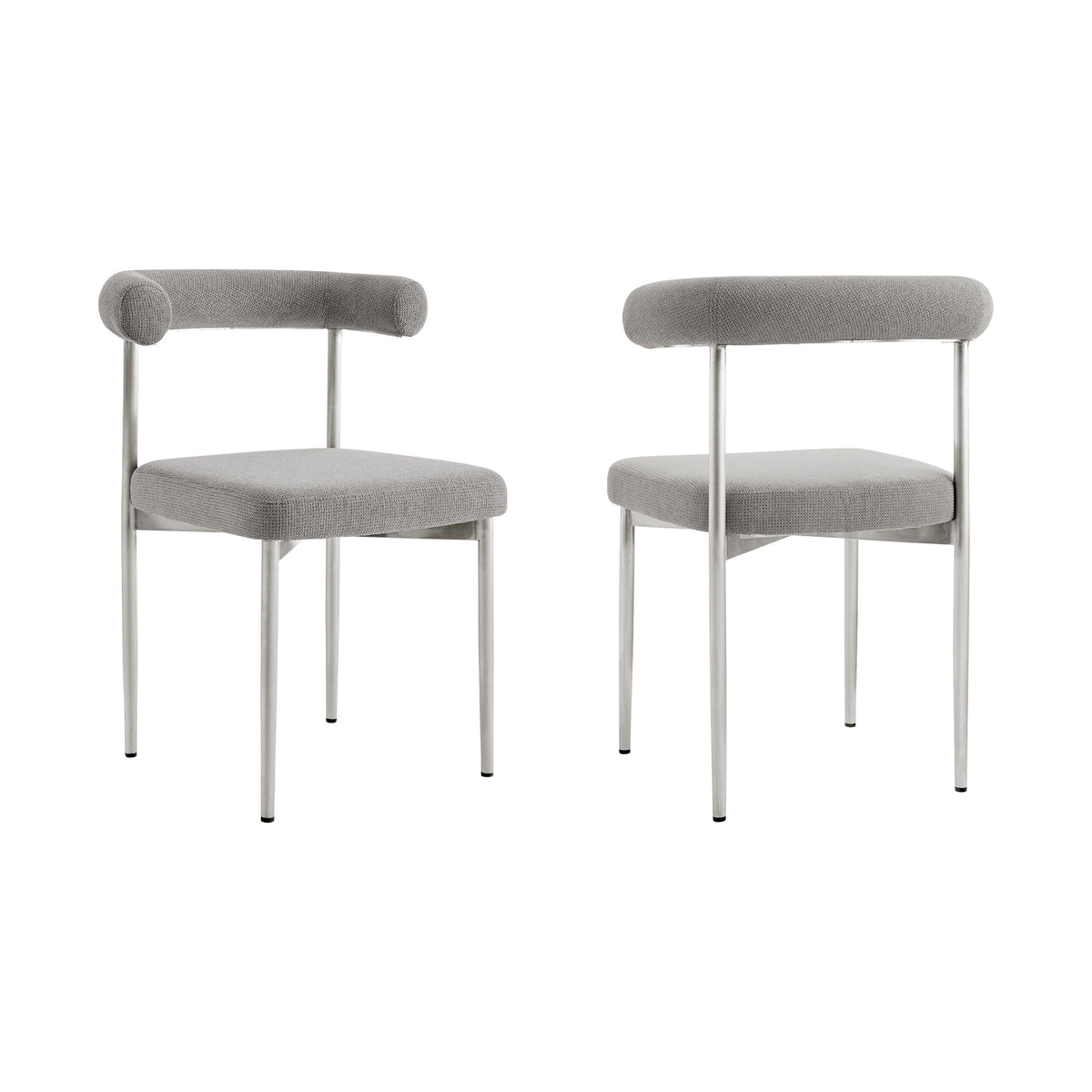 Shannon - Dining Chair (Set of 2) - Brushed Legs - Premium Chair Sets from Armen Living - Just $800! Shop now at brett interiors