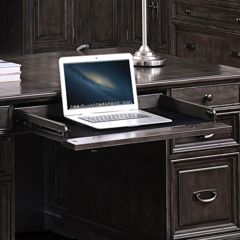 Washington Heights - Double Pedestal Executive Desk - Washed Charcoal - Premium Executive Desks from Parker House - Just $2322.50! Shop now at brett interiors