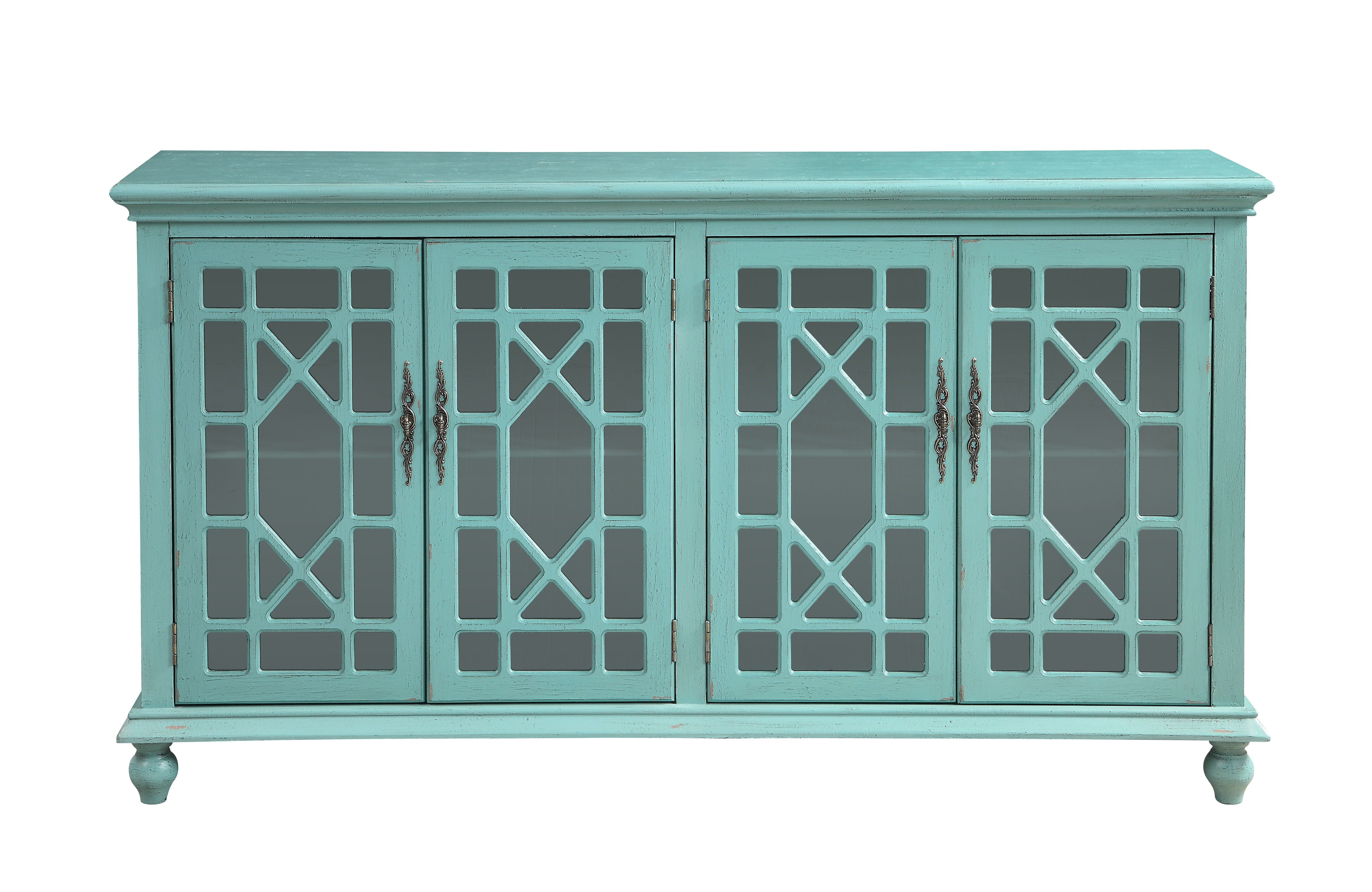 Christensen - Four Door Credenza - Bayberry Blue Rub - Premium Credenzas from Coast2Coast Home - Just $4125! Shop now at brett interiors