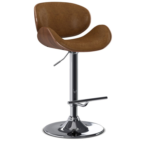 Marana - Bentwood Adjustable Swivel Bar Stool - Premium Bar Height (28"-30") from Simpli Home - Just $211! Shop now at brett interiors