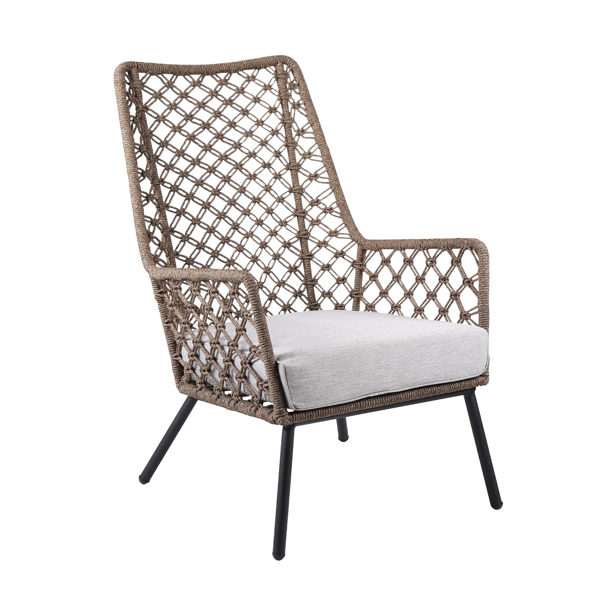 Marco - Indoor / Outdoor Steel Lounge Chair - Premium Arm Chairs from Armen Living - Just $697.50! Shop now at brett interiors