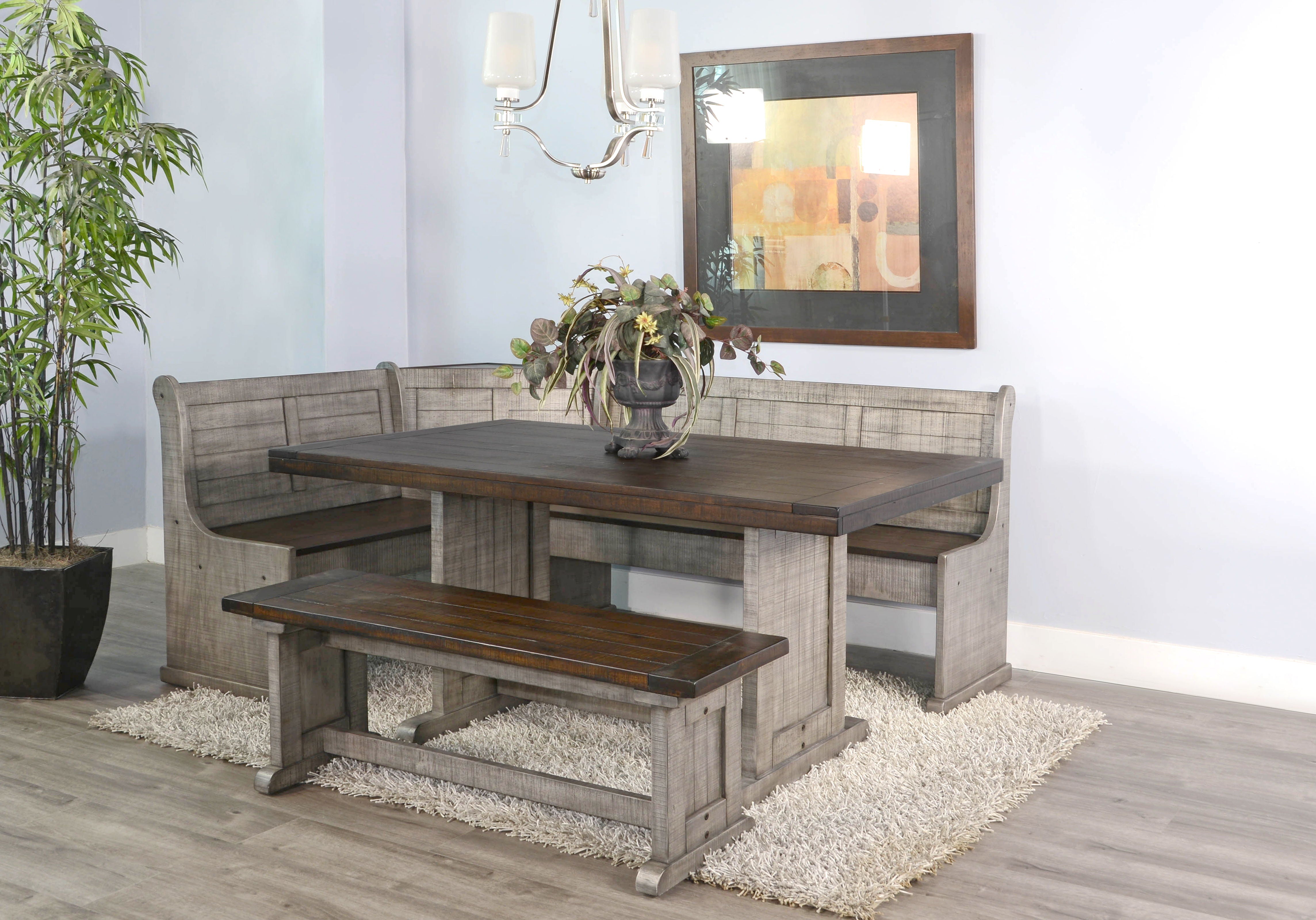 Homestead Hills - Breakfast Nook Set (4 Piece Set) - Dark Brown - Premium 4 Piece Dining Room Sets from Sunny Designs - Just $1669! Shop now at brett interiors