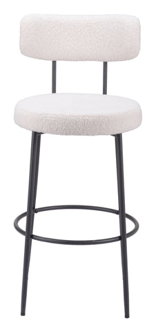 Blanca - Barstool (Set of 2) - Ivory - Premium Stool Sets from Zuo Modern - Just $800! Shop now at brett interiors