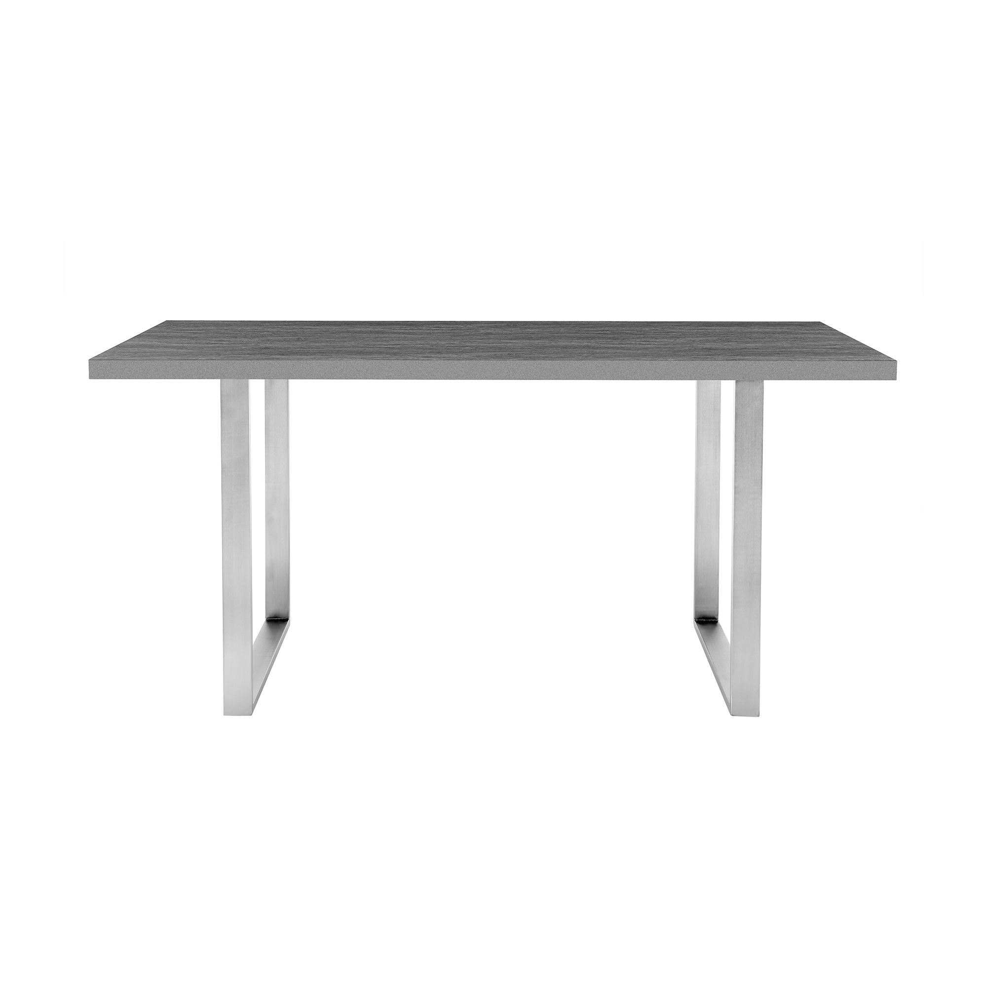 Fenton - Dining Table - Brushed Steel - Premium Dining Tables from Armen Living - Just $697.50! Shop now at brett interiors