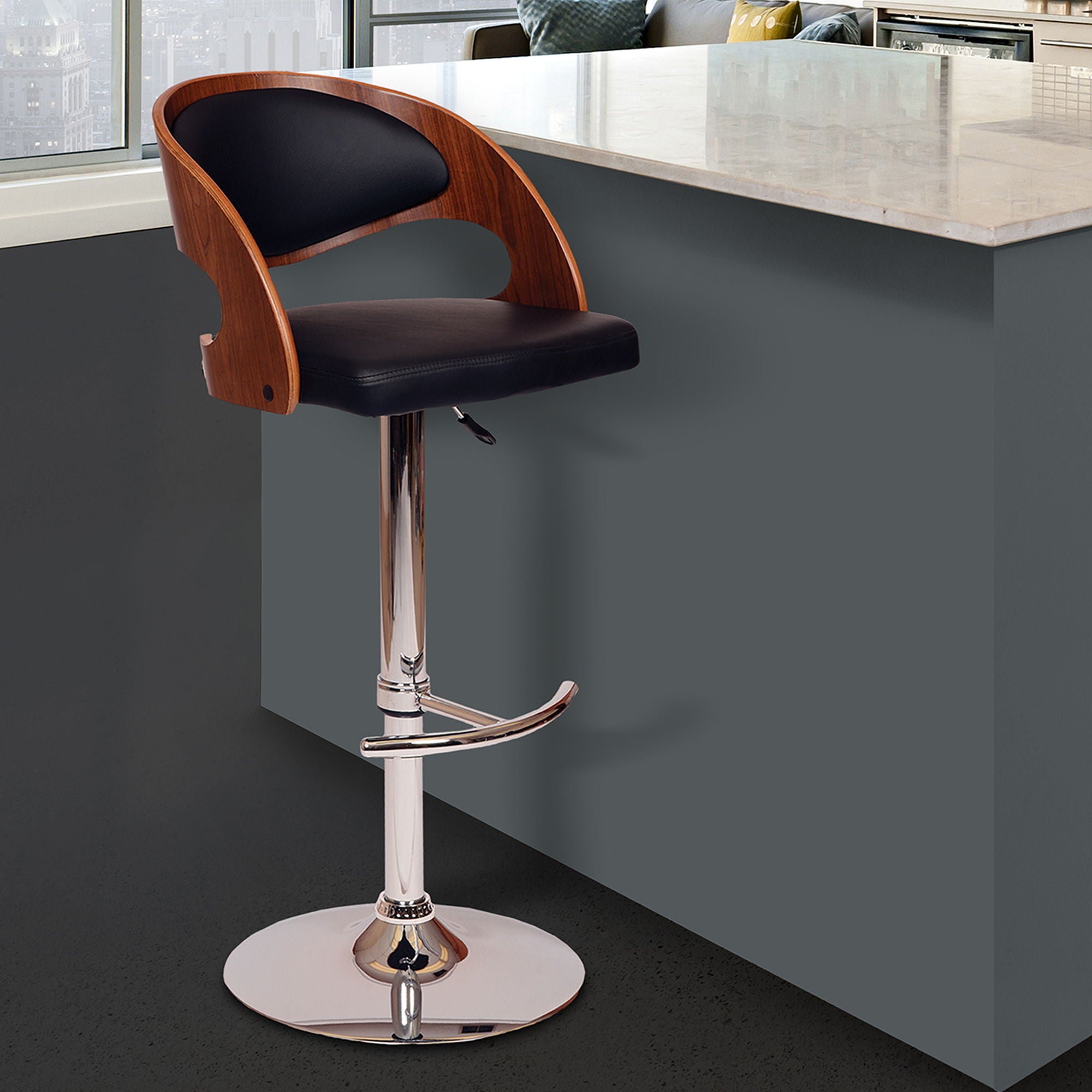 Malibu - Swivel Barstool - Premium Adjustable Height from Armen Living - Just $220! Shop now at brett interiors