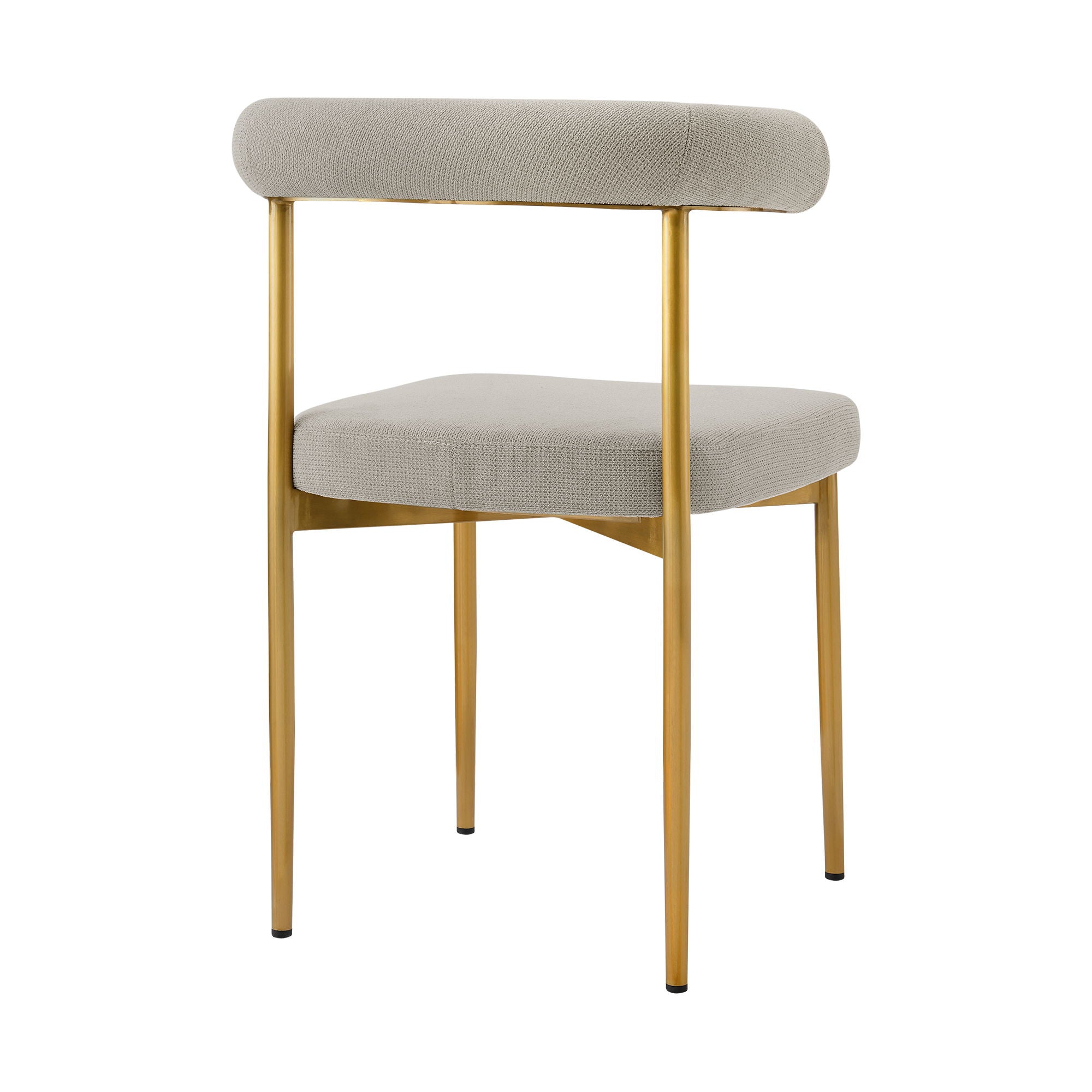 Shannon - Dining Chair (Set of 2) - Gold Brushed / Taupe - Premium Chair Sets from Armen Living - Just $905! Shop now at brett interiors