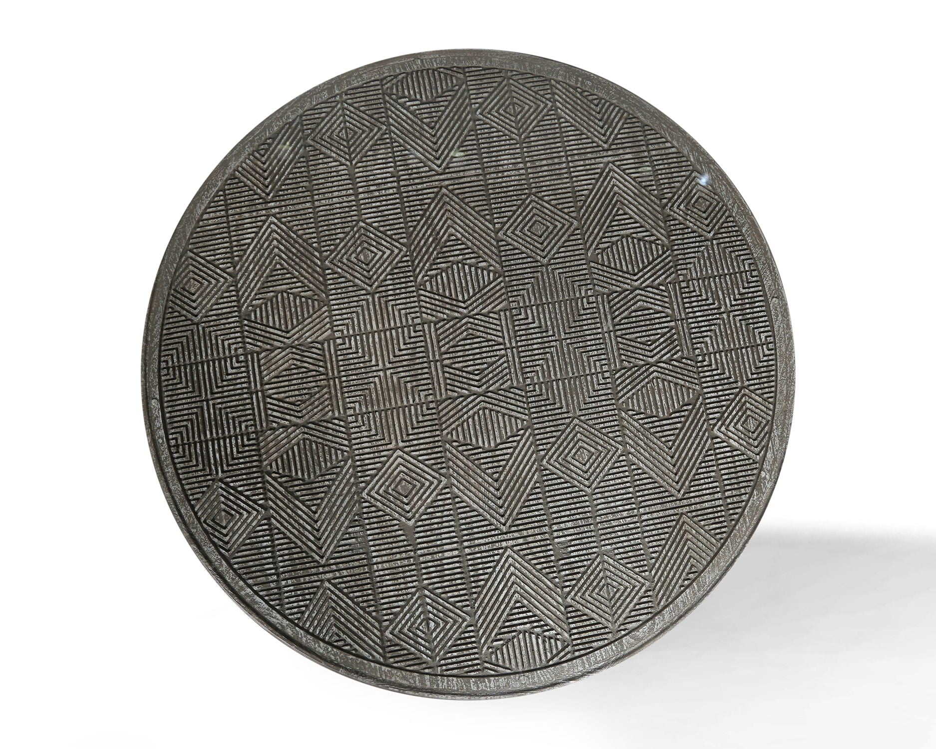 Crossings Serengeti - Round Cocktail Table with Glass Top - Sandblasted Fossil Grey - Premium Cocktail Tables from Parker House - Just $672.50! Shop now at brett interiors