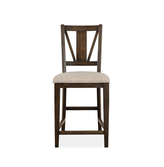 Westley Falls - Counter Chair With Upholstered Seat (Set of 2) - Graphite - Premium Chair Sets from Magnussen Furniture - Just $605! Shop now at brett interiors