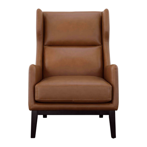 Buckman - Accent Chair - Brown / Glossy Black - Premium Wingback Chairs from Coast2Coast Home - Just $4950! Shop now at brett interiors