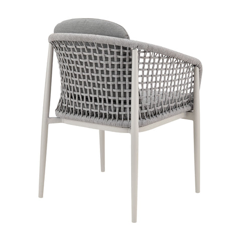 Rhodes - Outdoor Patio Dining Chair (Set of 2) - Light Gray - Premium Chair Sets from Armen Living - Just $1495! Shop now at brett interiors