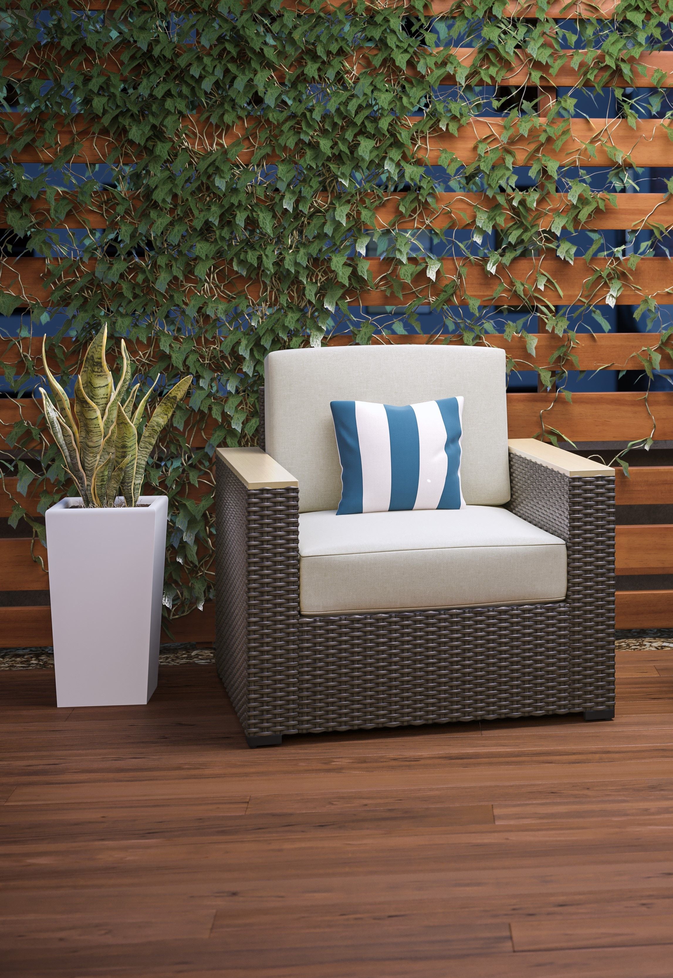 Palm Springs - Outdoor Arm Chair - Brown, Dark - 33.25" - Premium Arm Chairs from Homestyles - Just $959.98! Shop now at brett interiors